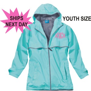 Monogrammed Youth Charles River Rain Jacket - New England Monogrammed Youth Rain Coat - Monogrammed Rain Jacket - Monogrammed Youth Jacket