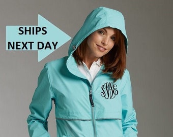 FREE SHIPPING Monogrammed Charles River Rain Jacket Monogrammed Rain Coat Monogrammed Rain Jacket Monogrammed Jacket Charles River Etsy