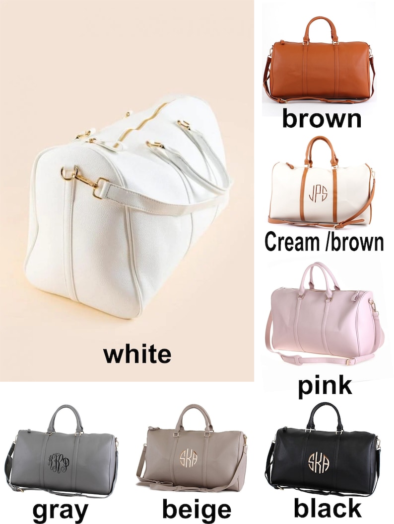 Available colors for monogrammdduffle bag