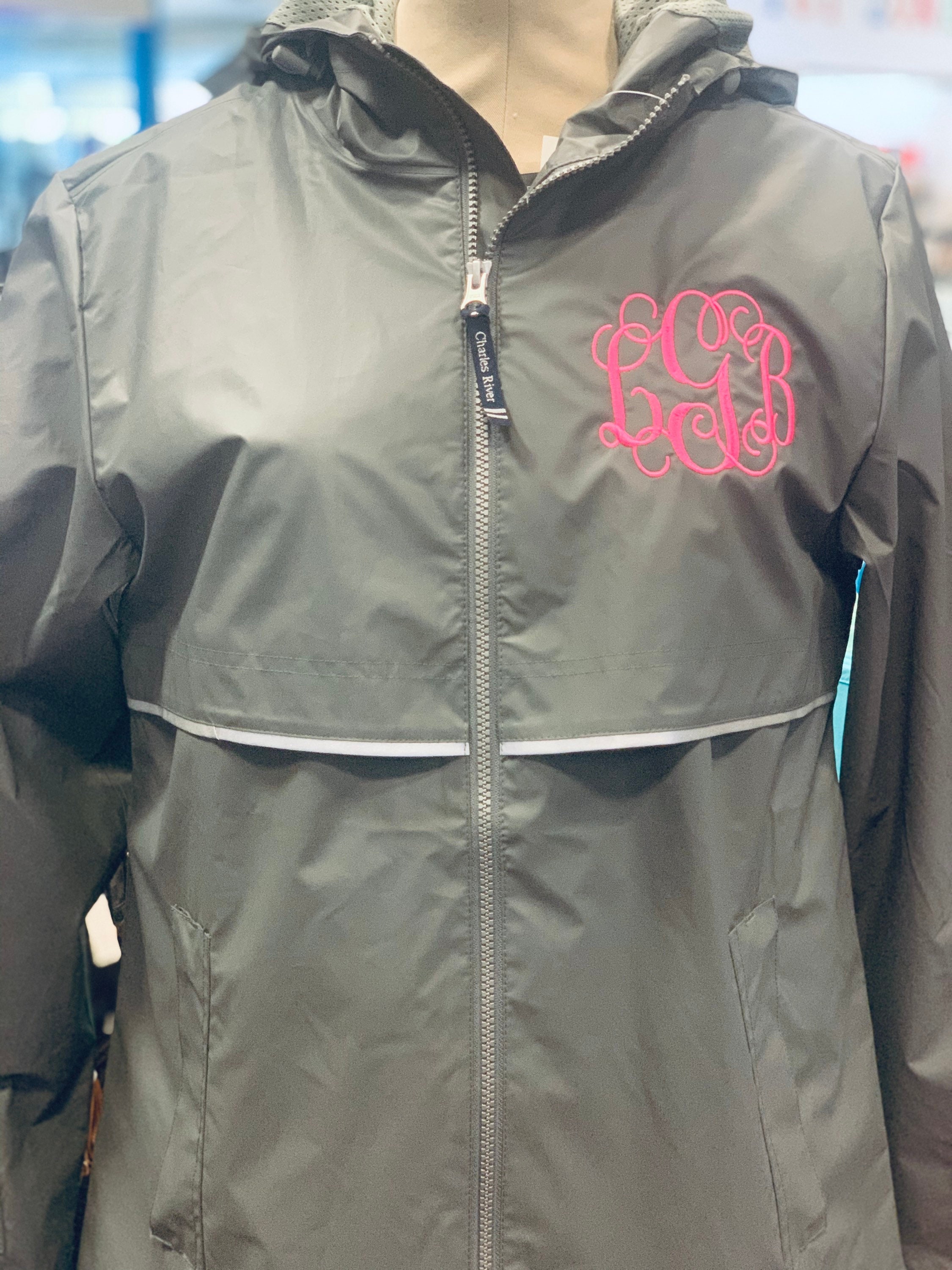 Monogrammed Rain Jacket New England Style