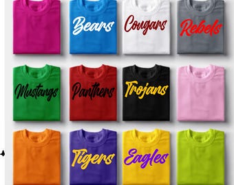 Custom Puff Print Mascot Sweatshirt | School Spirit Apparel