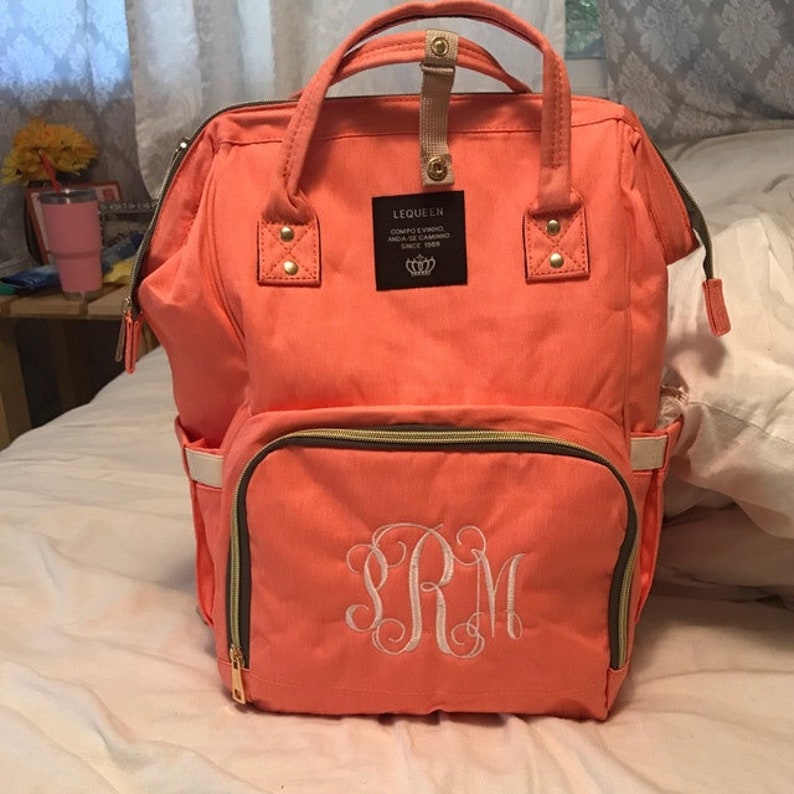 Multi Functional Diaper Bag Backpack Monogrammed Baby Diaper Etsy