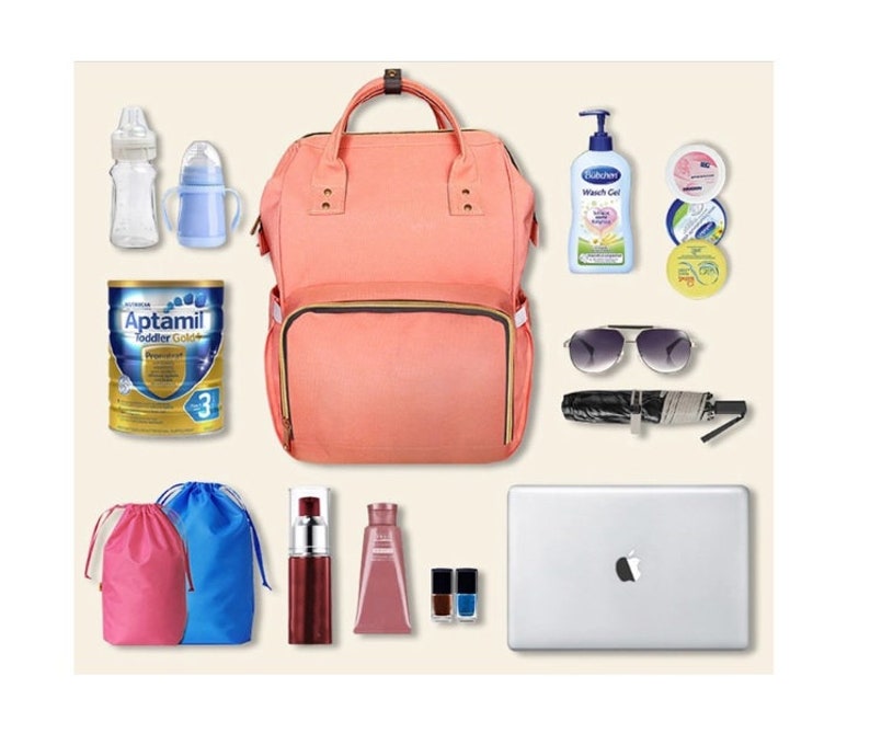 Multi Functional Diaper Bag Backpack with USB Mummy Monogrammed Baby Diaper Bag Backpack with USB Baby Shower Gift