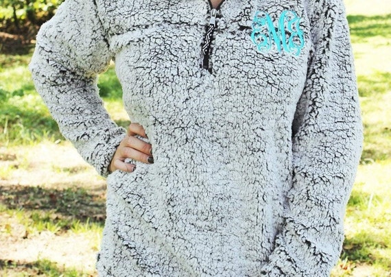 Youth Monogrammed Boxercraft Frosty Gray Sherpa Quarter Zip Pullover Monogrammed Sherpa Jacket Monogramed Sherpa Pullover Youth Sherpa Etsy