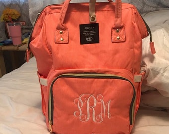 Diaper Bag Backpack, Mummy Monogrammed Baby Diaper Bag Backpack, Baby Shower Gift, Multi Functional Diaper Bag Backpack