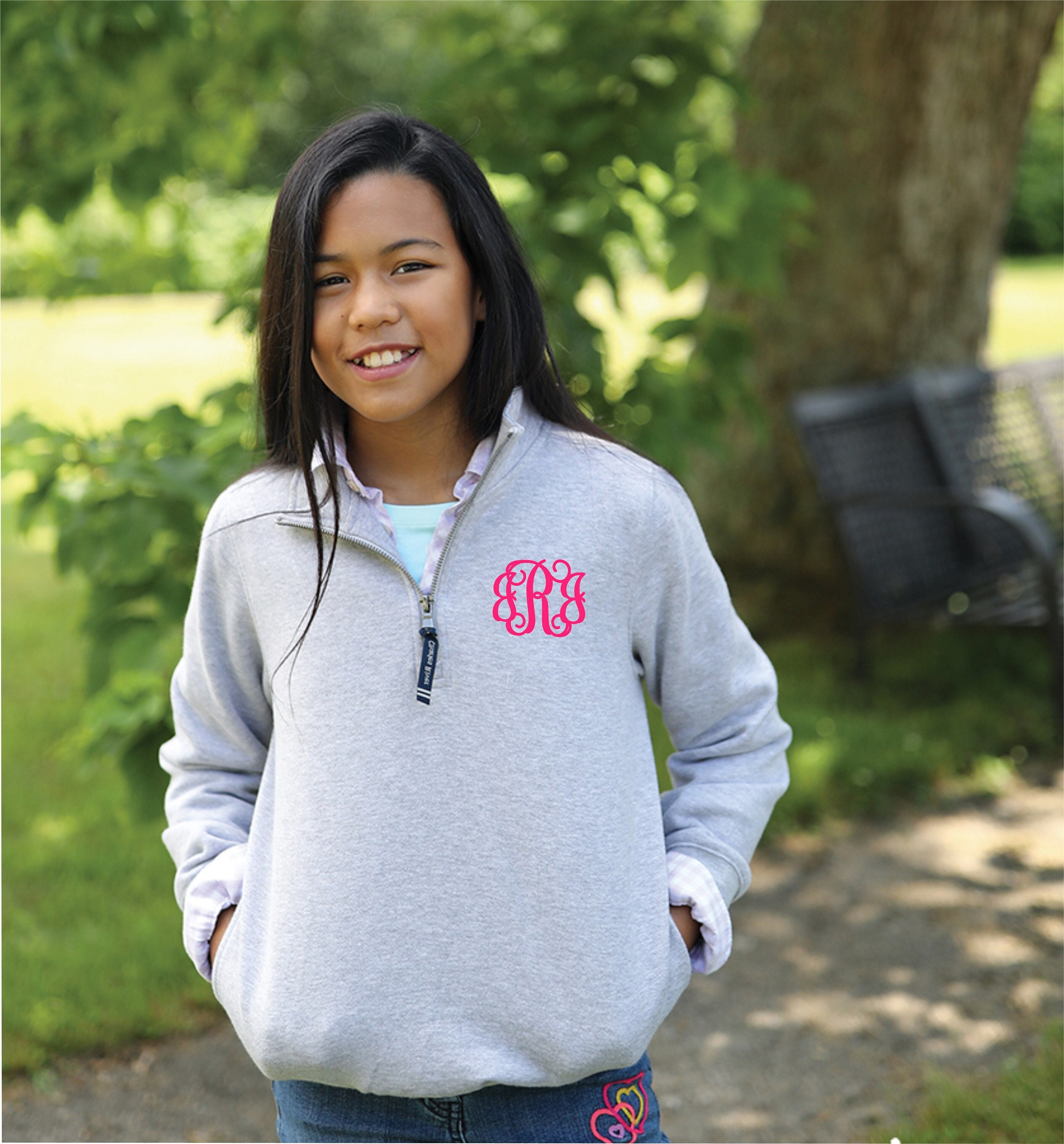 Custom Monogram Sweatshirt – Embroidered Girl