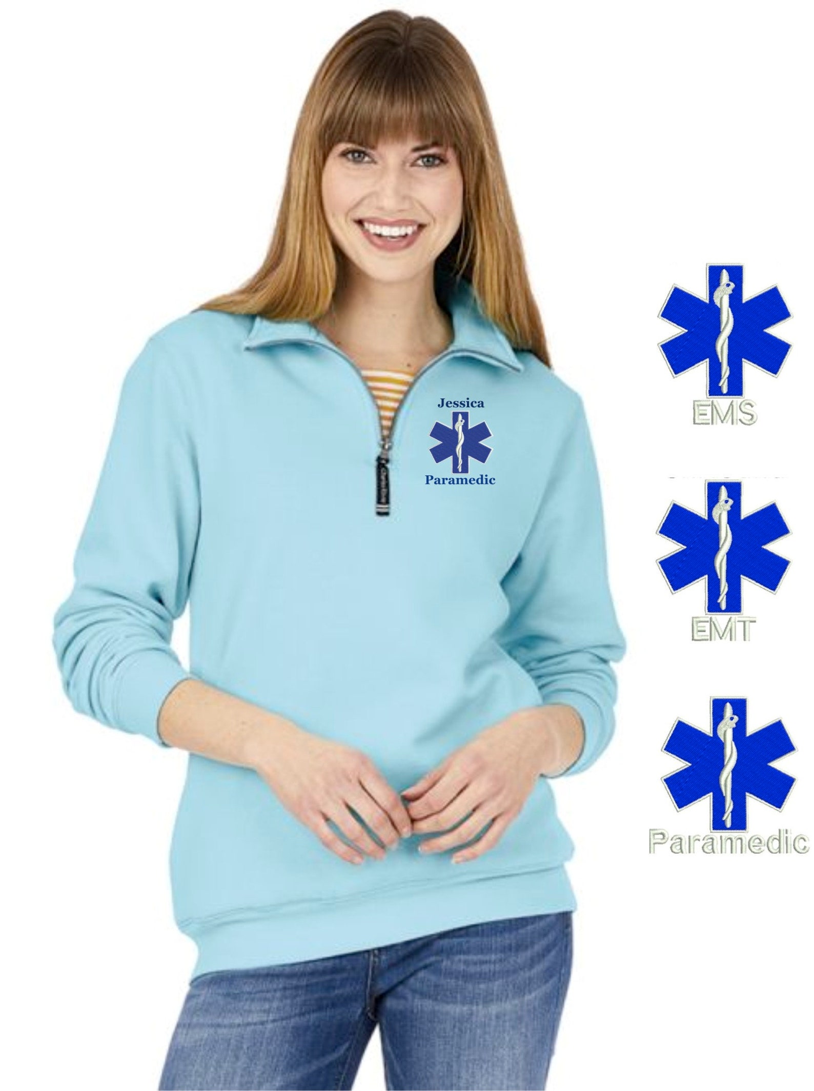 EMT EMS PARAMEDIC Charles River Fleece Quarter Zip Pullover Etsy