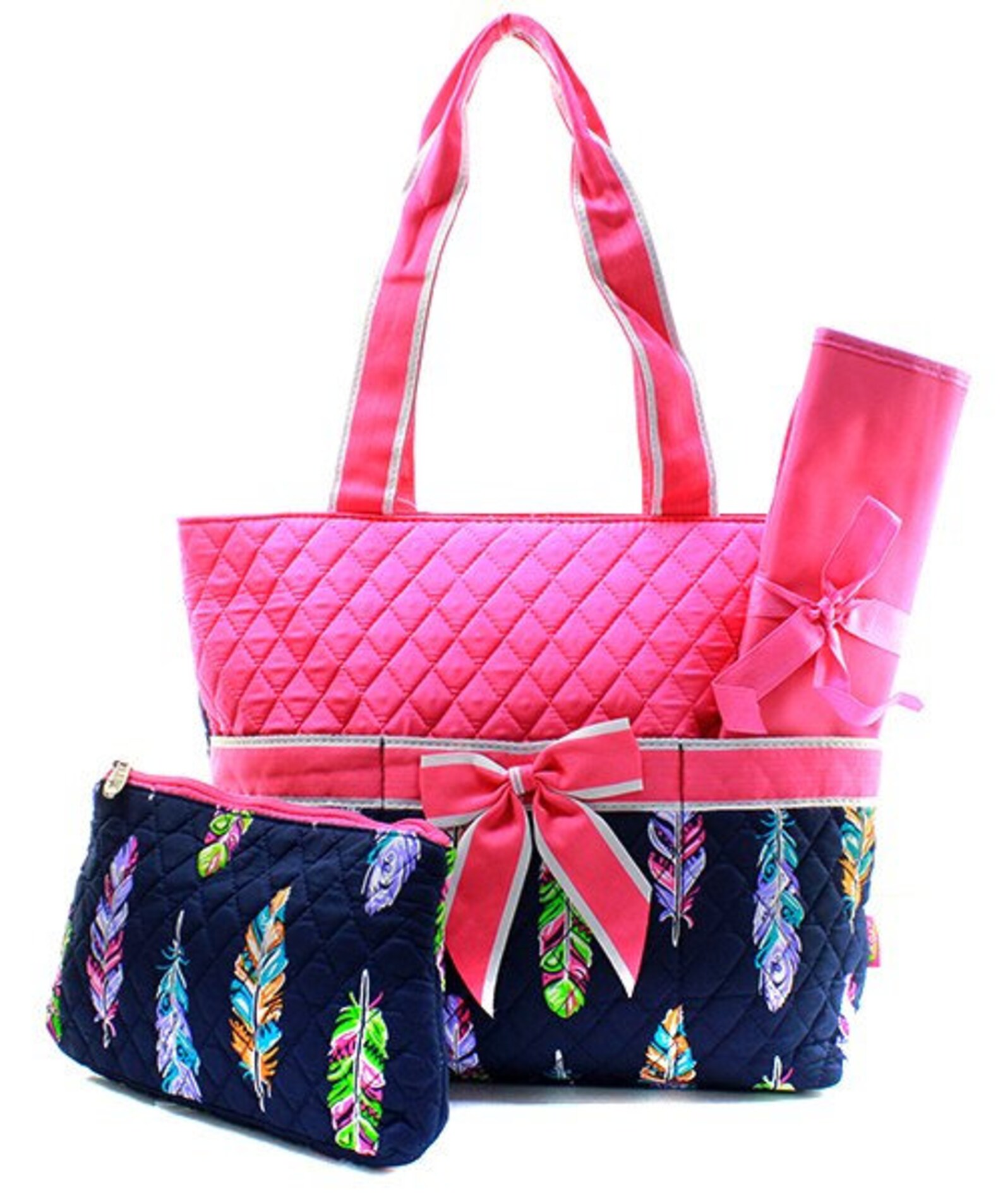 Monogrammed Diaper Bag Quilted Baby Diaper Bag Baby Shower Etsy