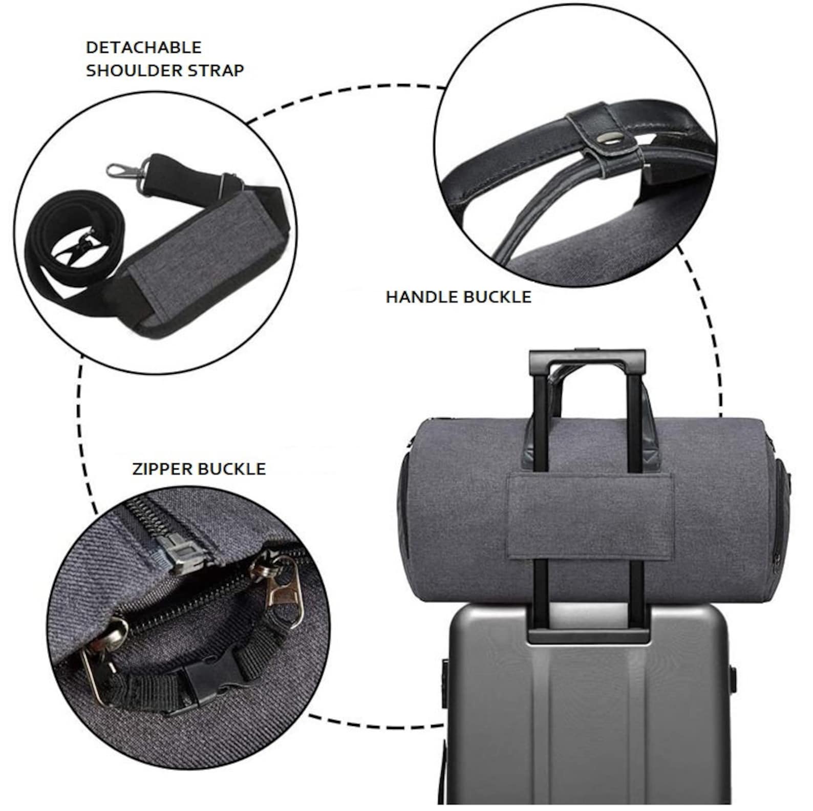 Personalized Mens Garment Duffle Bag Canvas Men's Garment Etsy