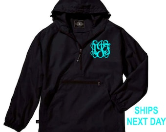 Monogrammed Charles River Rain Jacket - Charles River Pack N Go Rain Coat - Monogrammed Rain Jacket - Monogram Rain Pullover - Pull Over