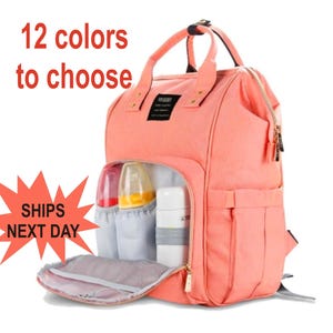 Multi functional Diaper Bag Backpack, Mummy Monogrammed Baby Diaper Bag Backpack, Personalized Diaper bag, Personalized Baby Name Diaper Bag