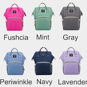 Multi Functional Diaper Bag Backpack, Mummy Monogrammed Baby Diaper Bag Backpack, Baby Shower Gift image 4