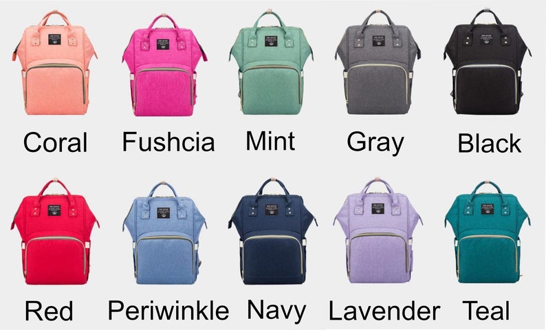 Multi Functional Diaper Bag Backpack, Mummy Monogrammed Baby Diaper Bag Backpack, Baby Shower Gift image 4