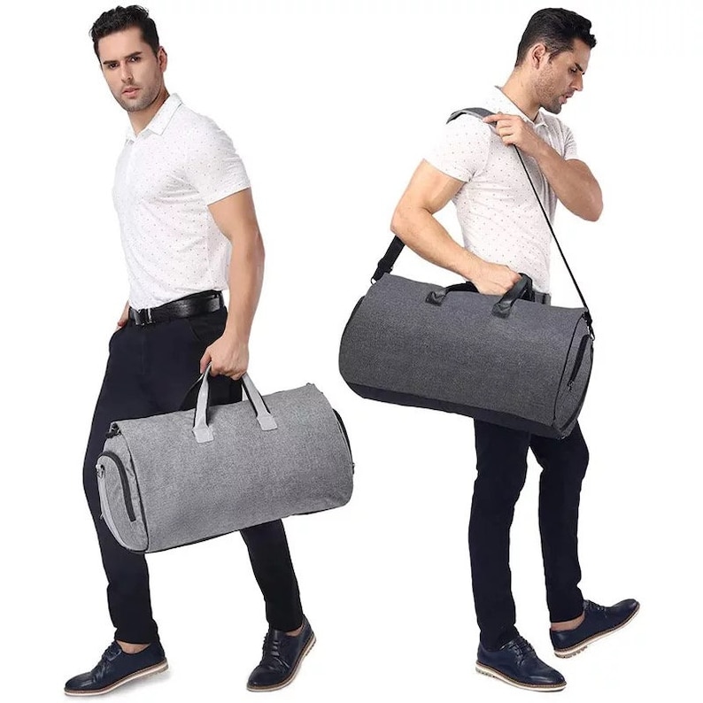 Personalized Mens Duffle Bag Canvas Men's Garment Bag Etsy