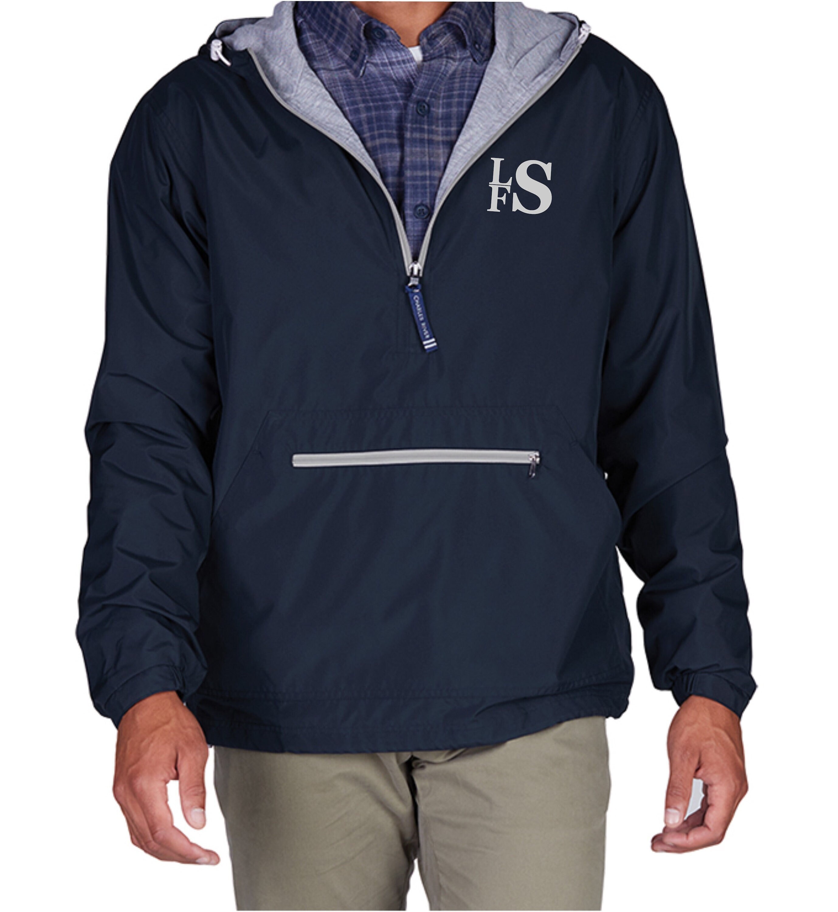 Windjacke Zum Wenden Mit Monogram-motiv - Navyblau - Größe: 52