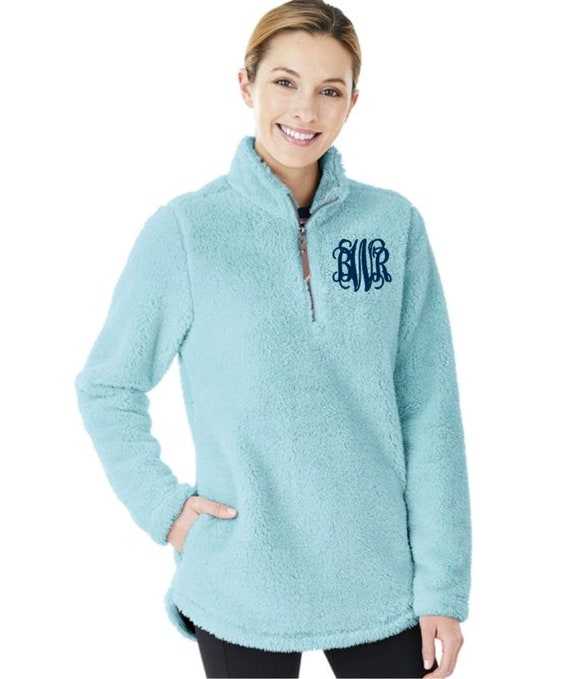 Monogrammed Charles River Sherpa Pullover Charles River | Etsy