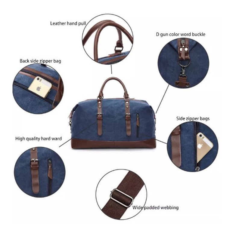 Personalized Large Duffel Bag Groomsmen Bag Gift Monogram Etsy