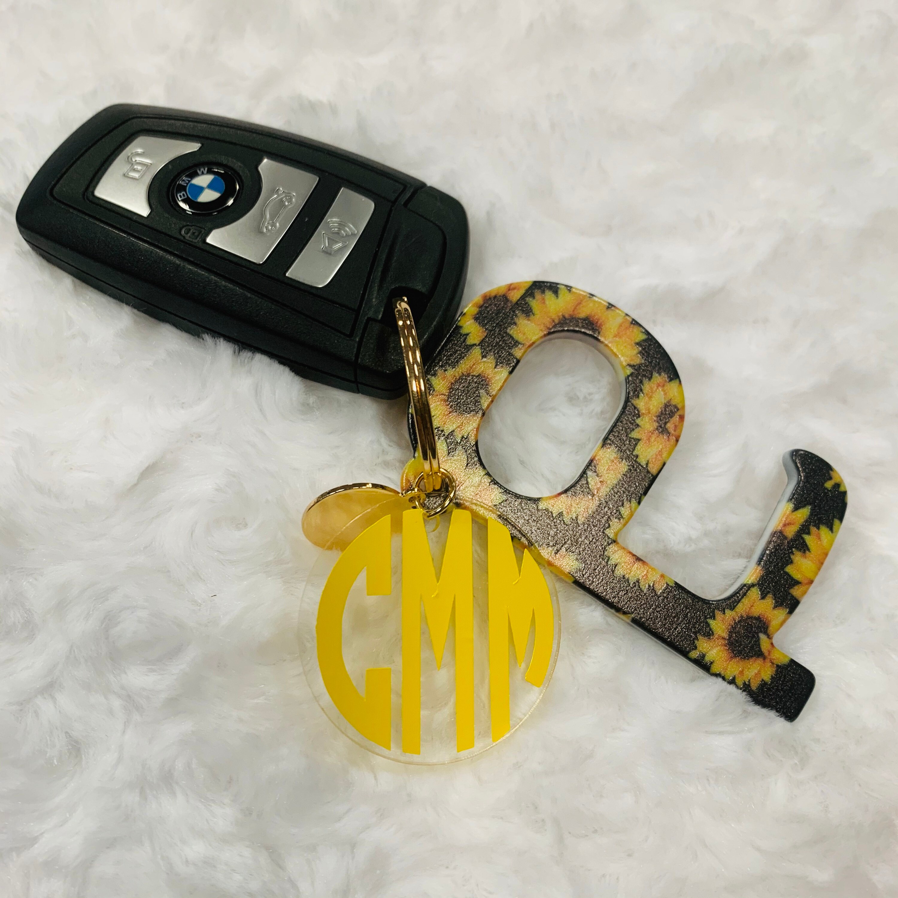 Touchless Door Opener, Button Pusher, EDC, Touchless Antimicrobial Tool, Hand Free Key, Hygienic Opener, Touch Free, Monogram Key Chain