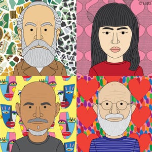Famous artist pattern posters 7 (10 artists) Art classroom posters