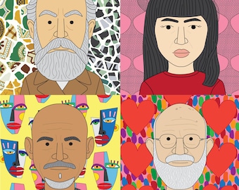Pósters con diseños de artistas famosos (10 artistas) Pósters para el aula de arte