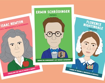 Famous scientists posters #2 | STEM leaders, engineers, mathematicians, inventors | Science STEM classroom decor