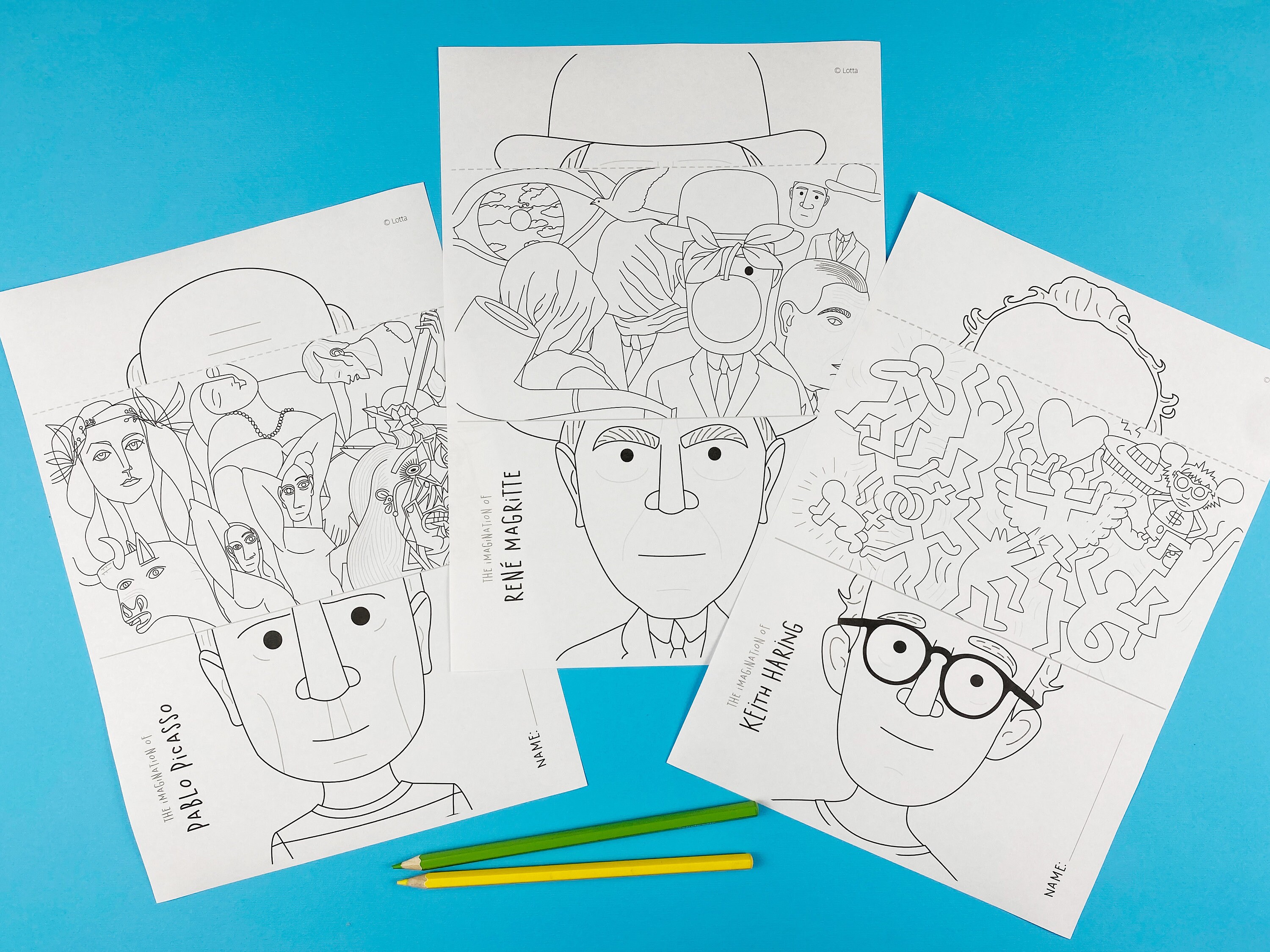 Famous Artist Imagination Coloring & Activity Pages warhol, Picasso ...