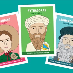Famous scientists posters #3 | STEM leaders, engineers, mathematicians, inventors | Science STEM classroom decor