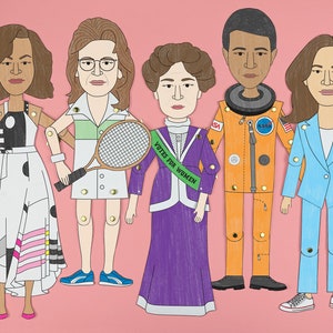 Bambole di carta Donne nella storia n. 3 / Attività da colorare per il mese della storia delle donne / Educazione sulle donne famose nella storia