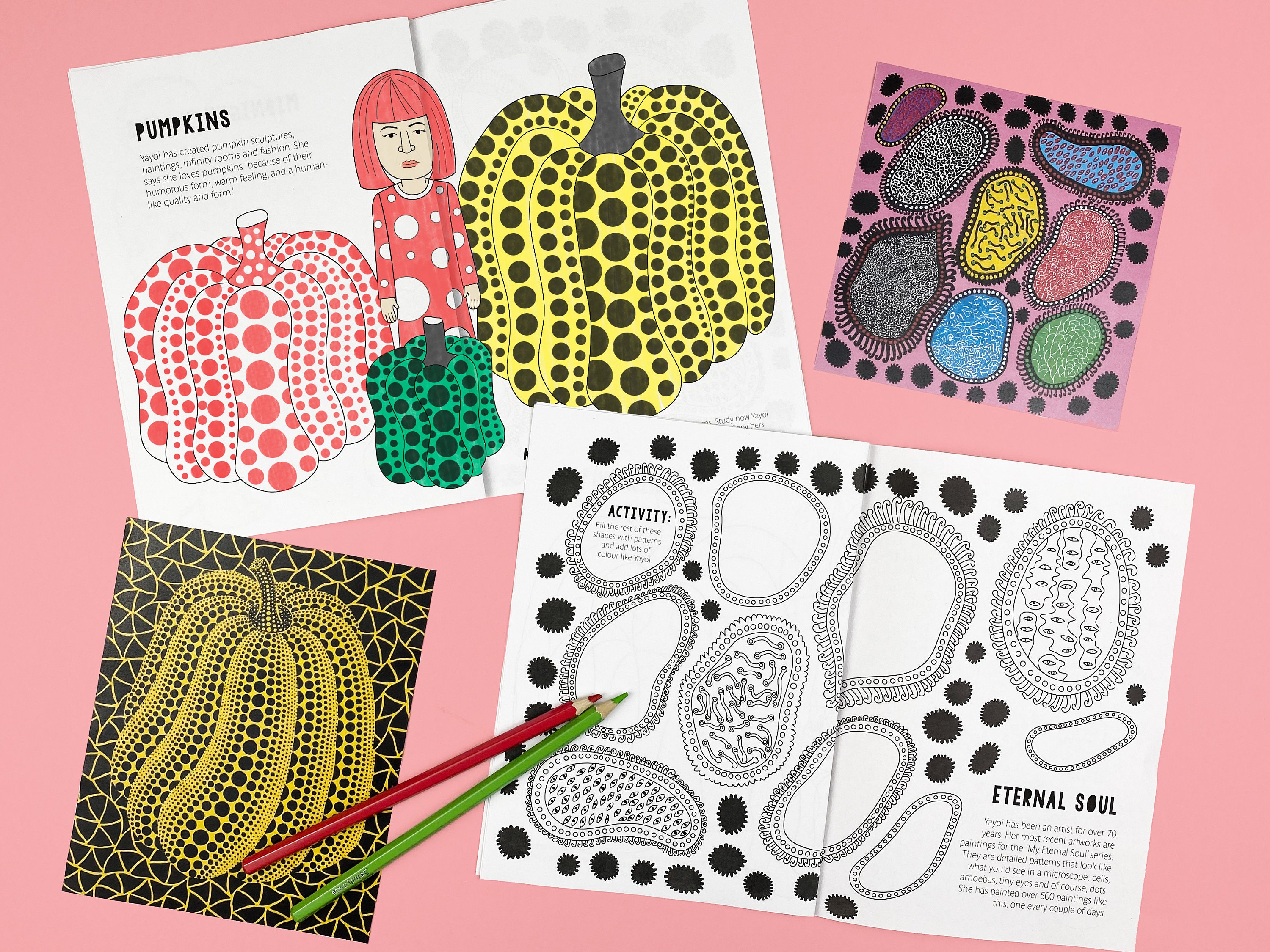 Printable Yayoi Kusama Activity Book bio Drawing Activities Etsy