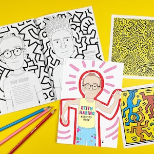 Printable Keith Haring Activity Book (biography, drawing activities, coloring)