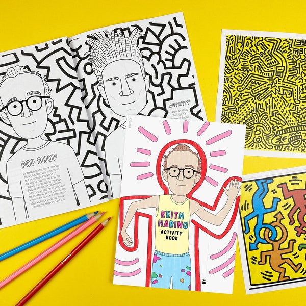 Printable Keith Haring Activity Book (biography, drawing activities, coloring)