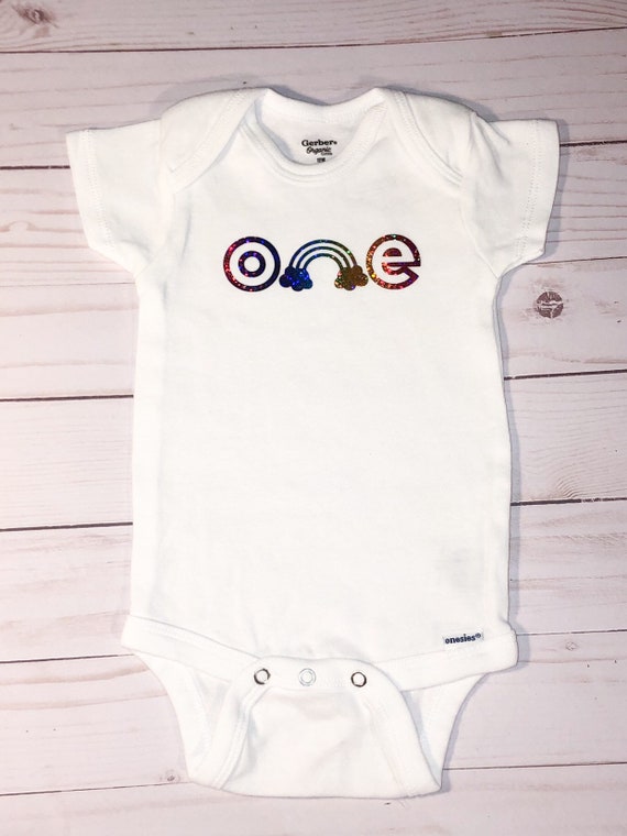 rainbow onesie baby