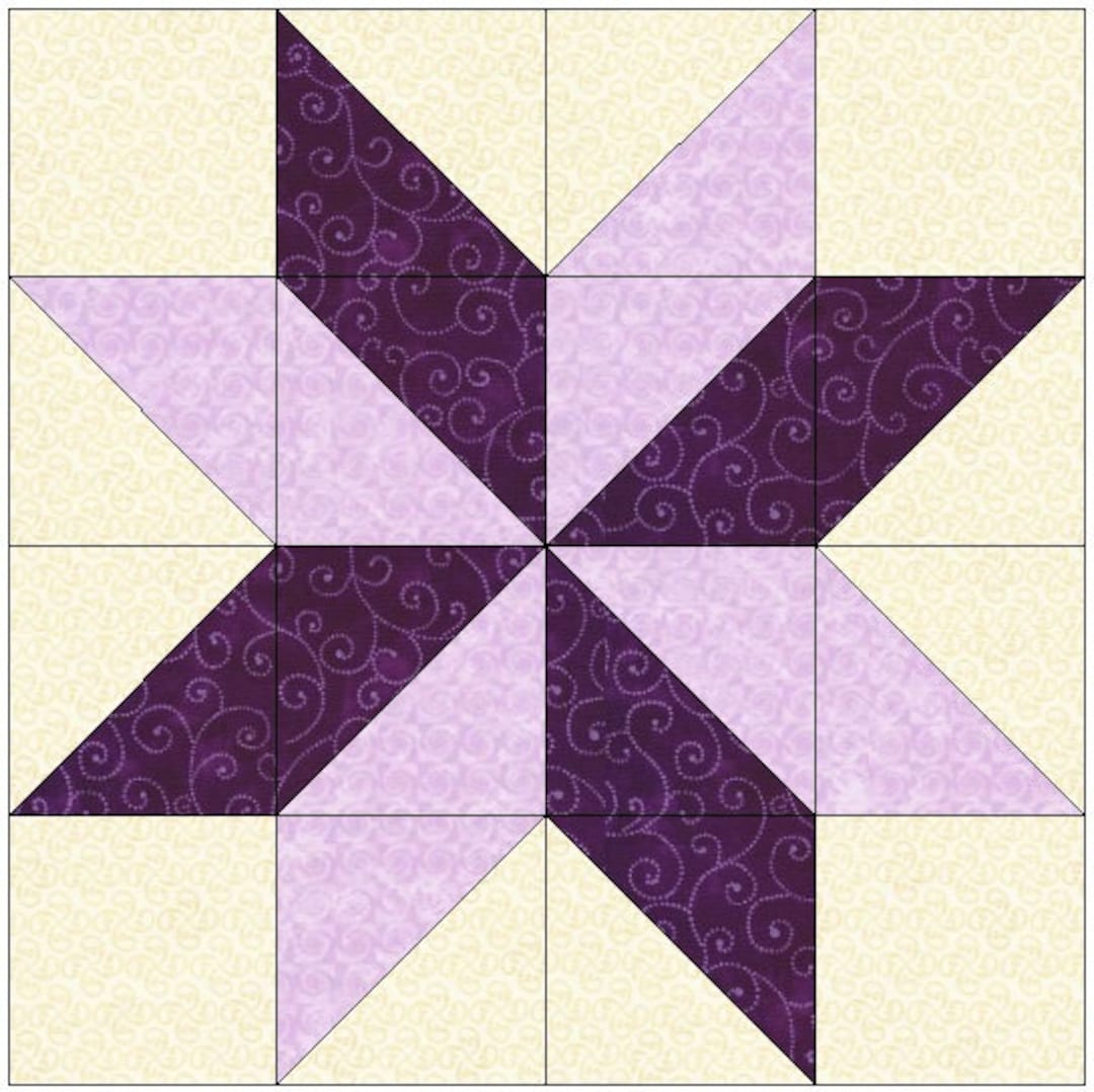 Star Quilt Block Pattern Download - Etsy