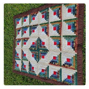 Traditional Log Cabin Quilt Block Pattern Download image 4