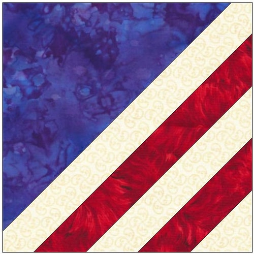 American Flag Quilt Block Pattern Download Etsy