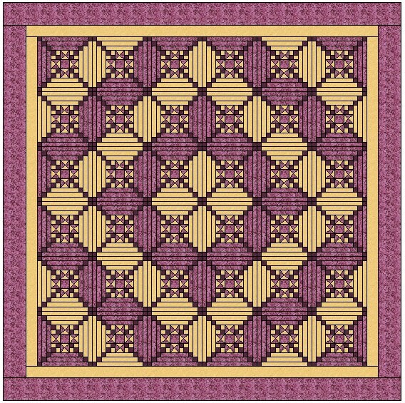 Star Center Log Cabin Quilt Block Pattern Download - Etsy