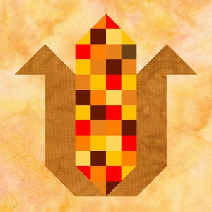 Multi Colored Corn Quilt Block Pattern Download