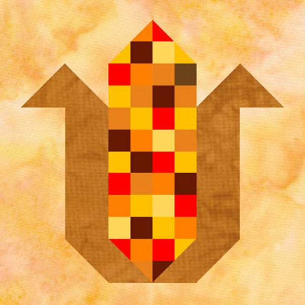 Multi Colored Corn Quilt Block Pattern Download