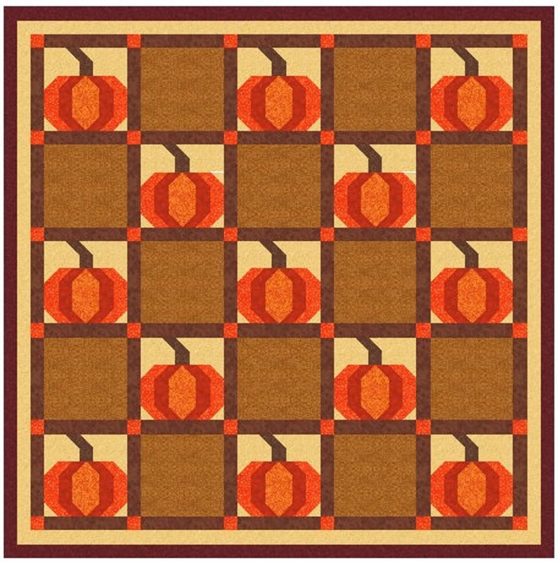Pumpkin Quilt Block Pattern Download Etsy pumpkin-quilt-block-pattern-download-etsy