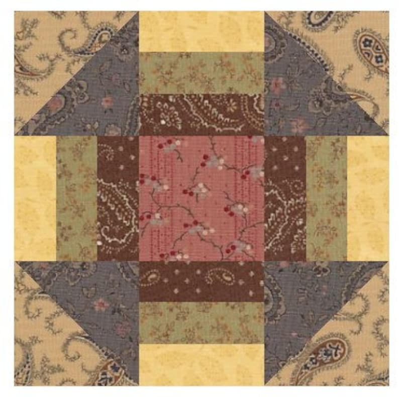 Triple Churn Dash Quilt Block Pattern Download - Etsy