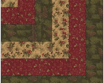Modified Log Cabin Quilt Block Pattern Download