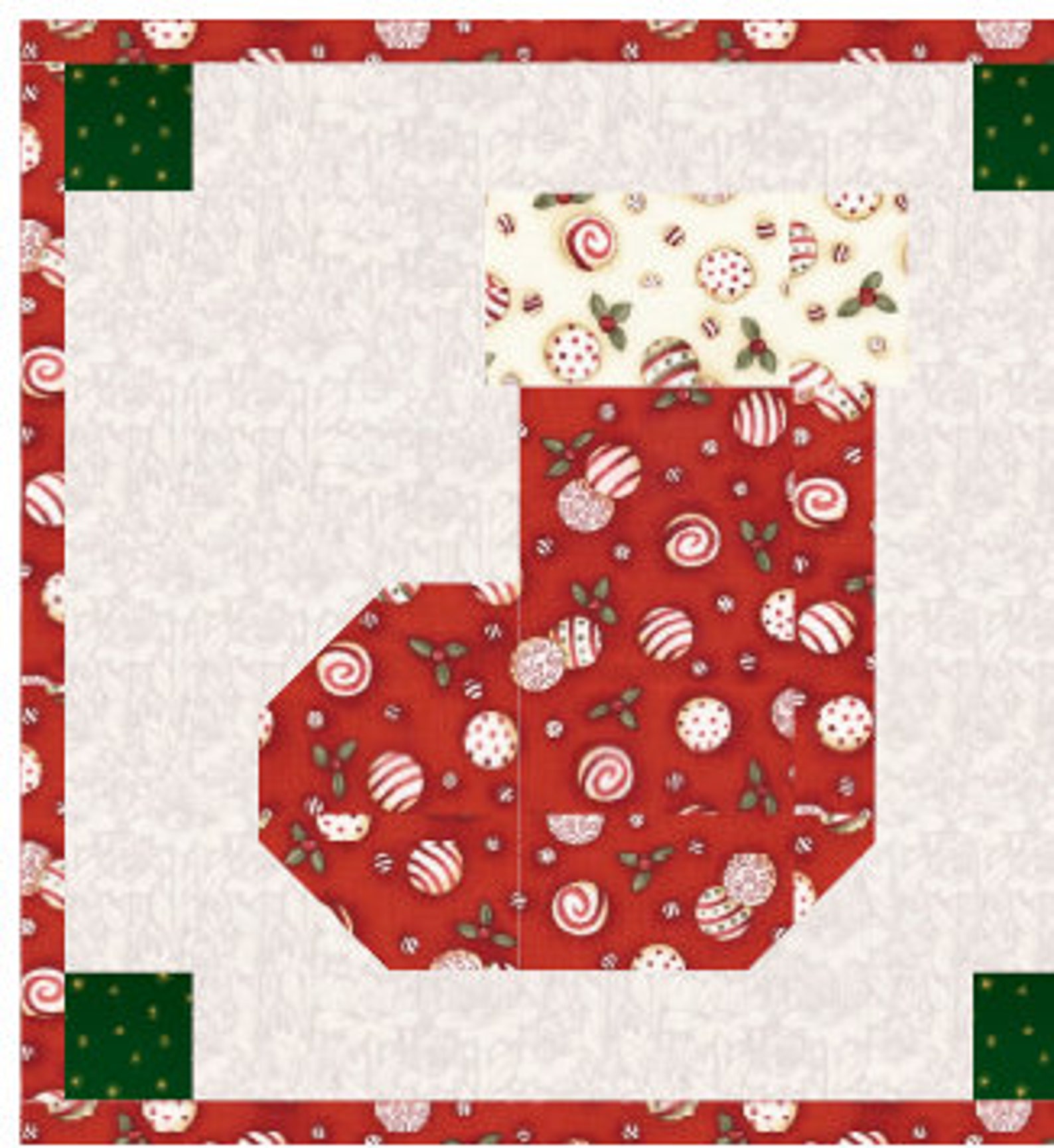 Christmas Stocking Quilt Block Pattern Download - Etsy