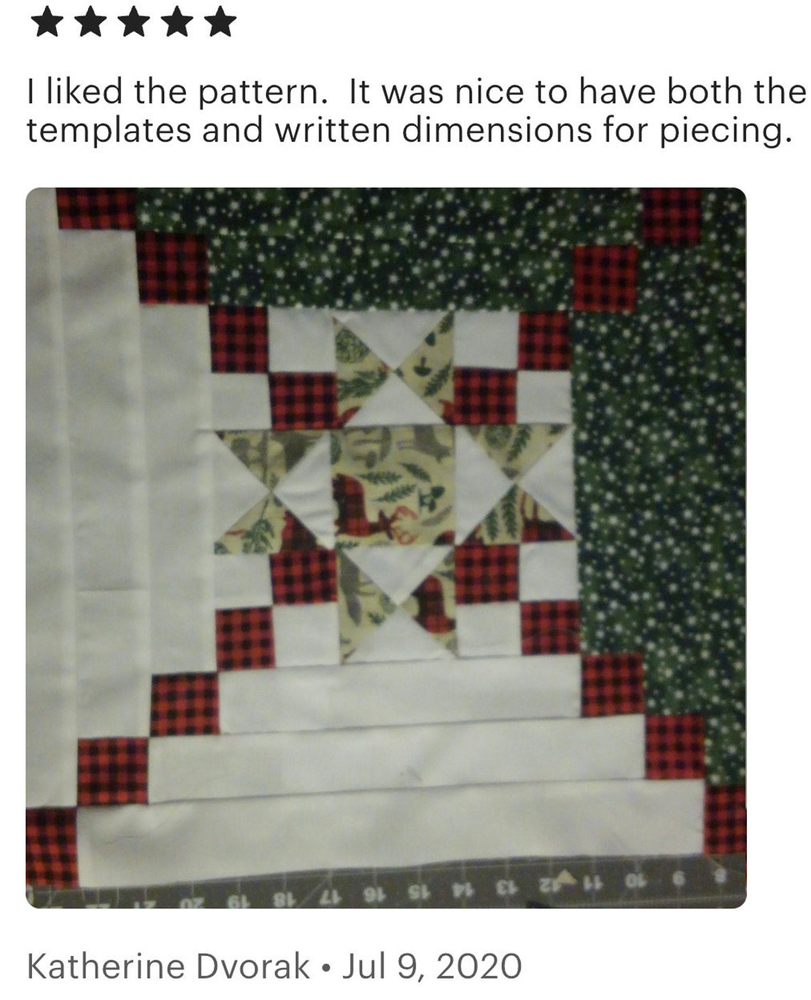 Star Center Log Cabin Quilt Block Pattern Download - Etsy
