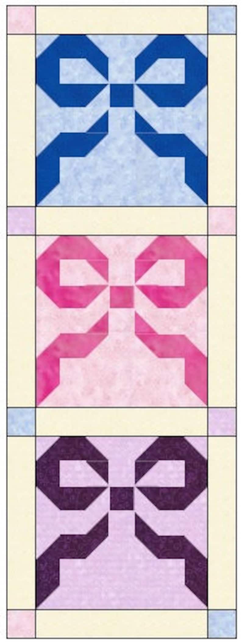 Bow or Ribbon Quilt Block Pattern Download Etsy