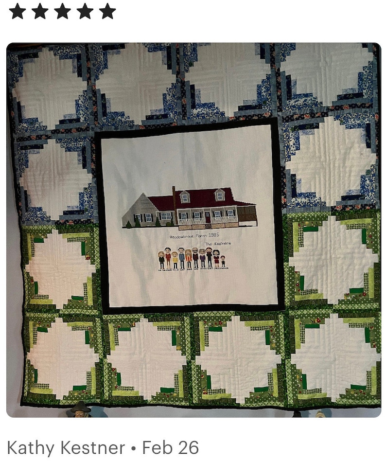 Traditional Log Cabin Quilt Block Pattern Download image 8