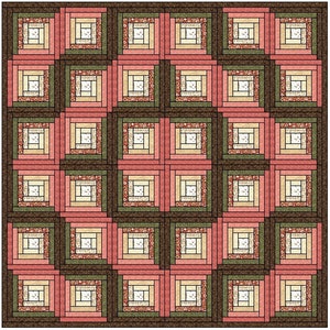 Traditional Log Cabin Quilt Block Pattern Download image 2