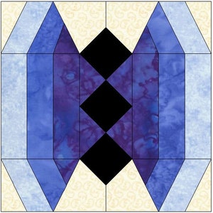 Stained Glass Butterfly Quilt Block Pattern Download