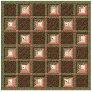 Traditional Log Cabin Quilt Block Pattern Download image 6