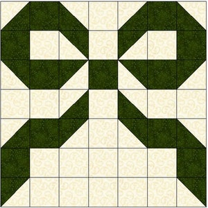 Bow or Ribbon Quilt Block Pattern Download