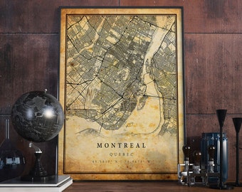 Map of montreal | Etsy Map of montreal | Etsy